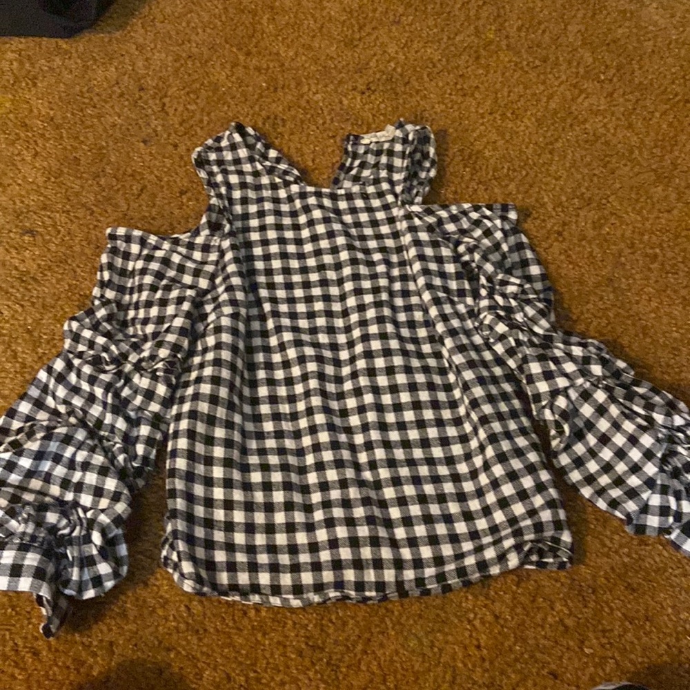 Flannel long sleeve with ripples sleeves